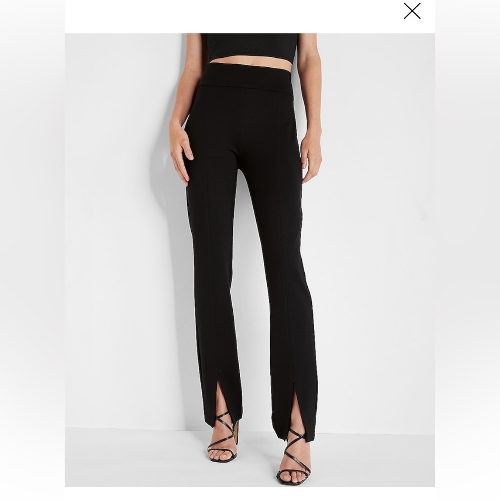 Columnist high waisted front vent front slit pant. Super flattering comfy sz XS